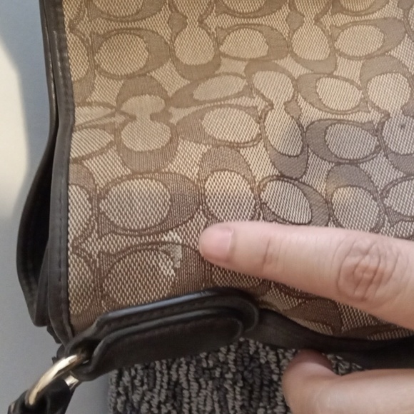 Coach Signature Brown and Black Shoulder Bag Edie 31 Handbag Womens - Picture 5 of 11